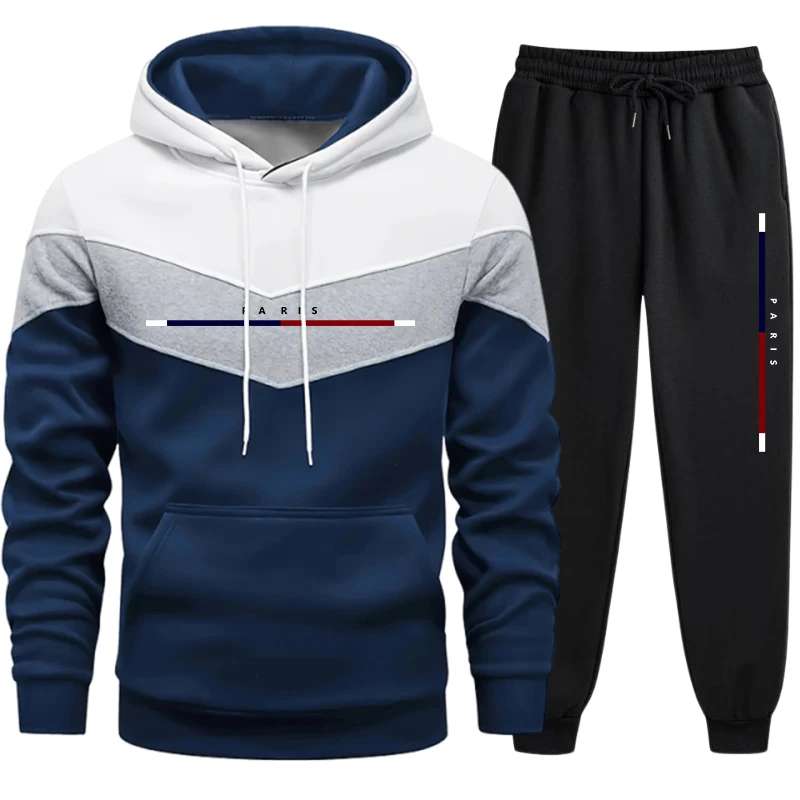 Winter Clothing For Sale - ชุดวอร์มผู้ชายขายดี เสื้อฮู้ดดี้ลำลองแบบสามสีผสมผสาน สำหรับกีฬากลางแจ้ง วิ่งจ๊อกกิ้ง เสื้อผ้าฤดูใบไม้ร่วง ฤดูหนาว