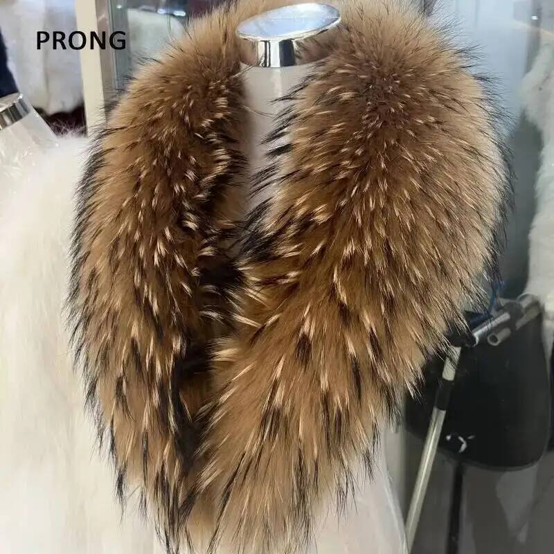 Winter Clothing For Sale - ปกขนแรคคูนธรรมชาติผ้าพันคอขนเฟอร์แท้สำหรับผู้หญิงผ้าพันคอขนสัตว์คลุมไหล่ให้ความอบอุ่นหรูหราสำหรับฤดูหนาว