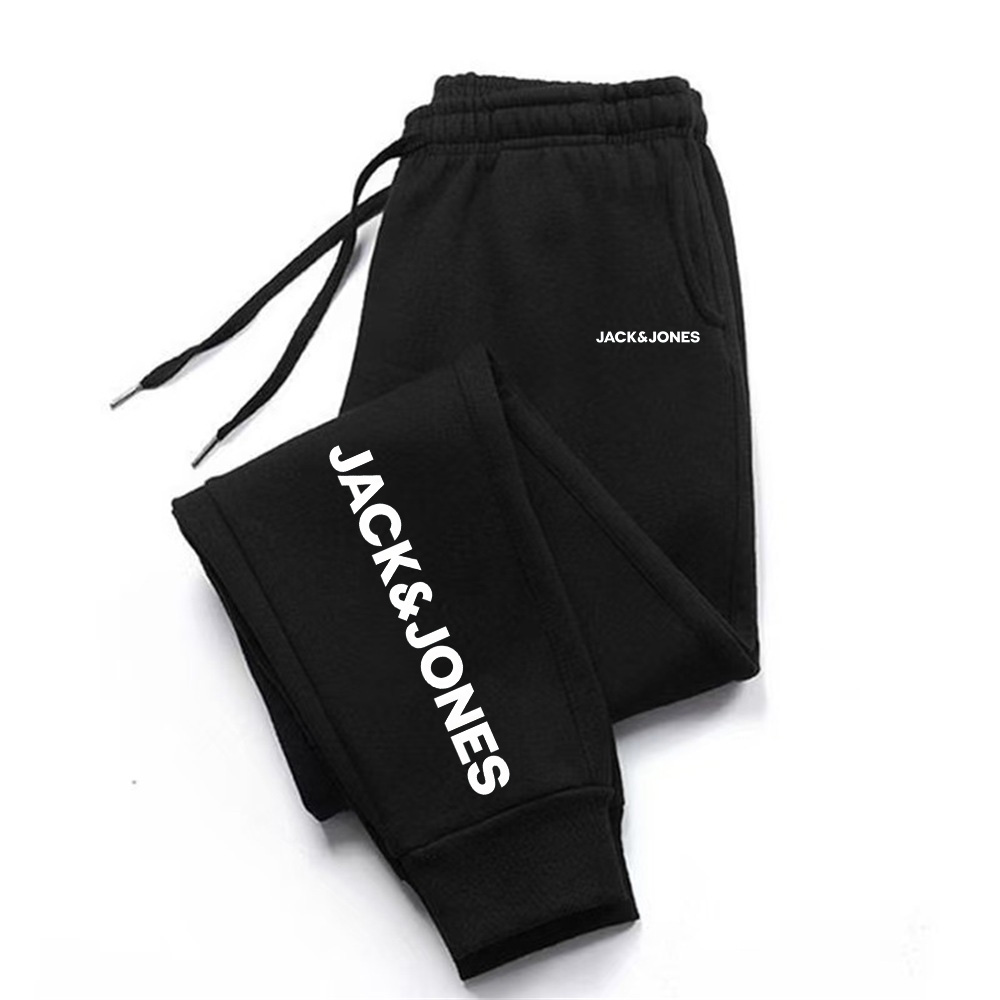 Winter Clothing Jack And Jones - กางเกงวอร์มผู้ชาย กางเกงจ็อกเกอร์ กางเกงวอร์มผ้าฟลีซสำหรับฤดูใบไม้ผลิและฤดูใบไม้ร่วง เสื้อผ้าผู้ชาย กางเกงออกกำลังกาย กางเกงกีฬา