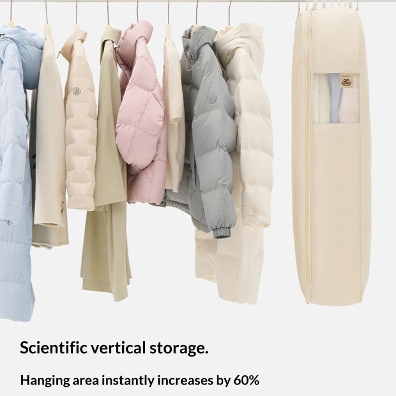 Winter Clothing Storage - Y1UD ถุงจัดระเบียบแบบแขวนสำหรับเสื้อแจ็คเก็ตขนเป็ดช่วยรักษาความนุ่มและป้องกันฝุ่น