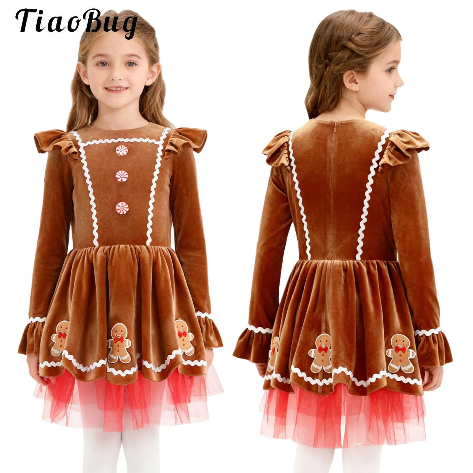 Winter Clothing Cute - ชุดคอสเพลย์สาวน้อยขนมปังขิง แขนยาว ผ้ากำมะหยี่ น่ารัก สำหรับฮาโลวีน คริสต์มาส