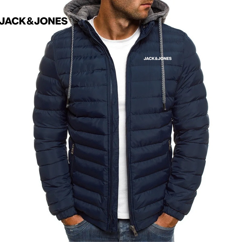 เสื้อแจ็คเก็ตบุผ้าฝ้ายมีฮู้ดขอ - Winter Clothing Jack And Jones บทวิจารณ์และราคา