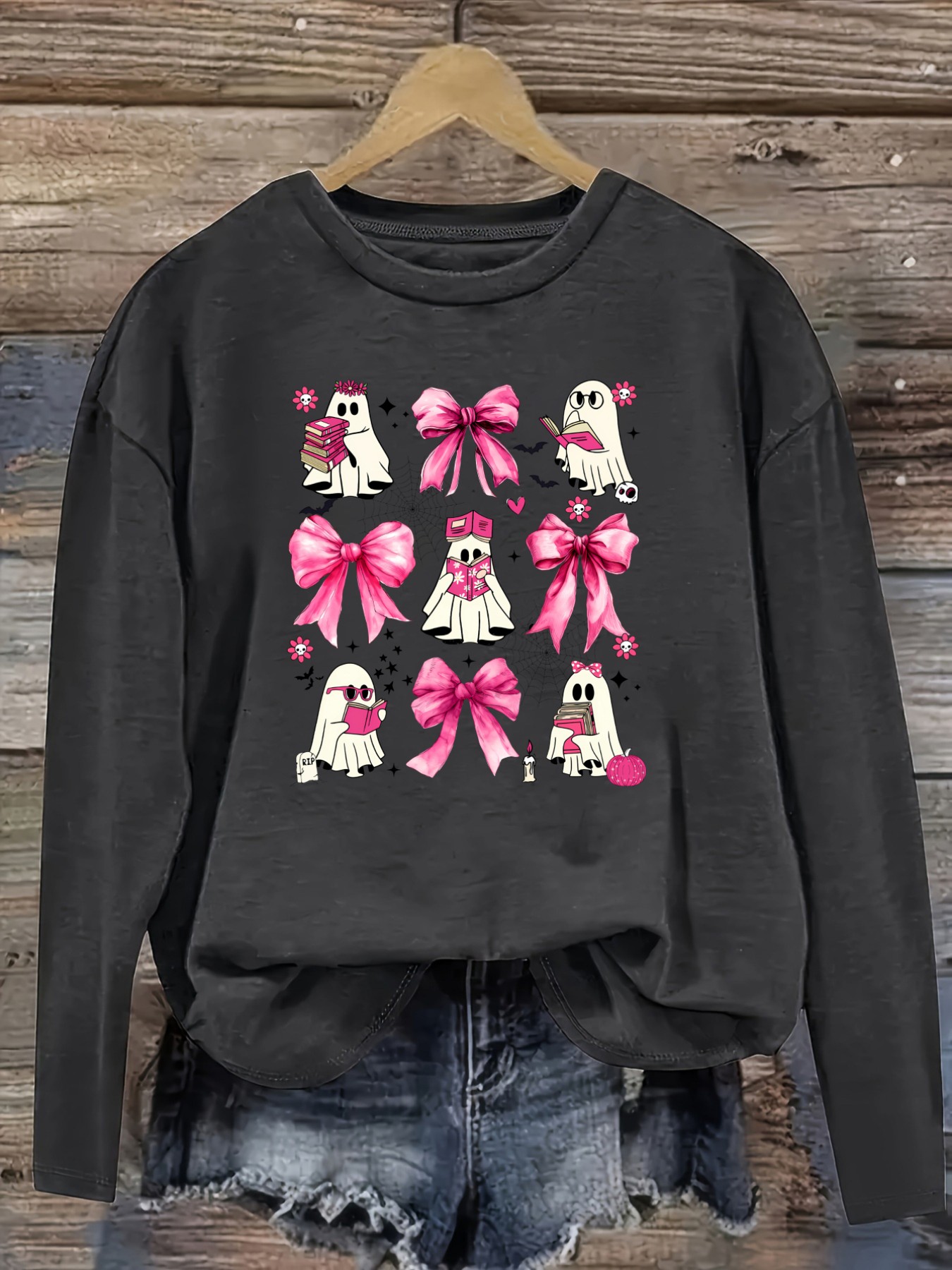 เสื้อยืดแขนยาวคอกลมลำลองสำหรับ - Winter Clothing Cute บทวิจารณ์และราคา
