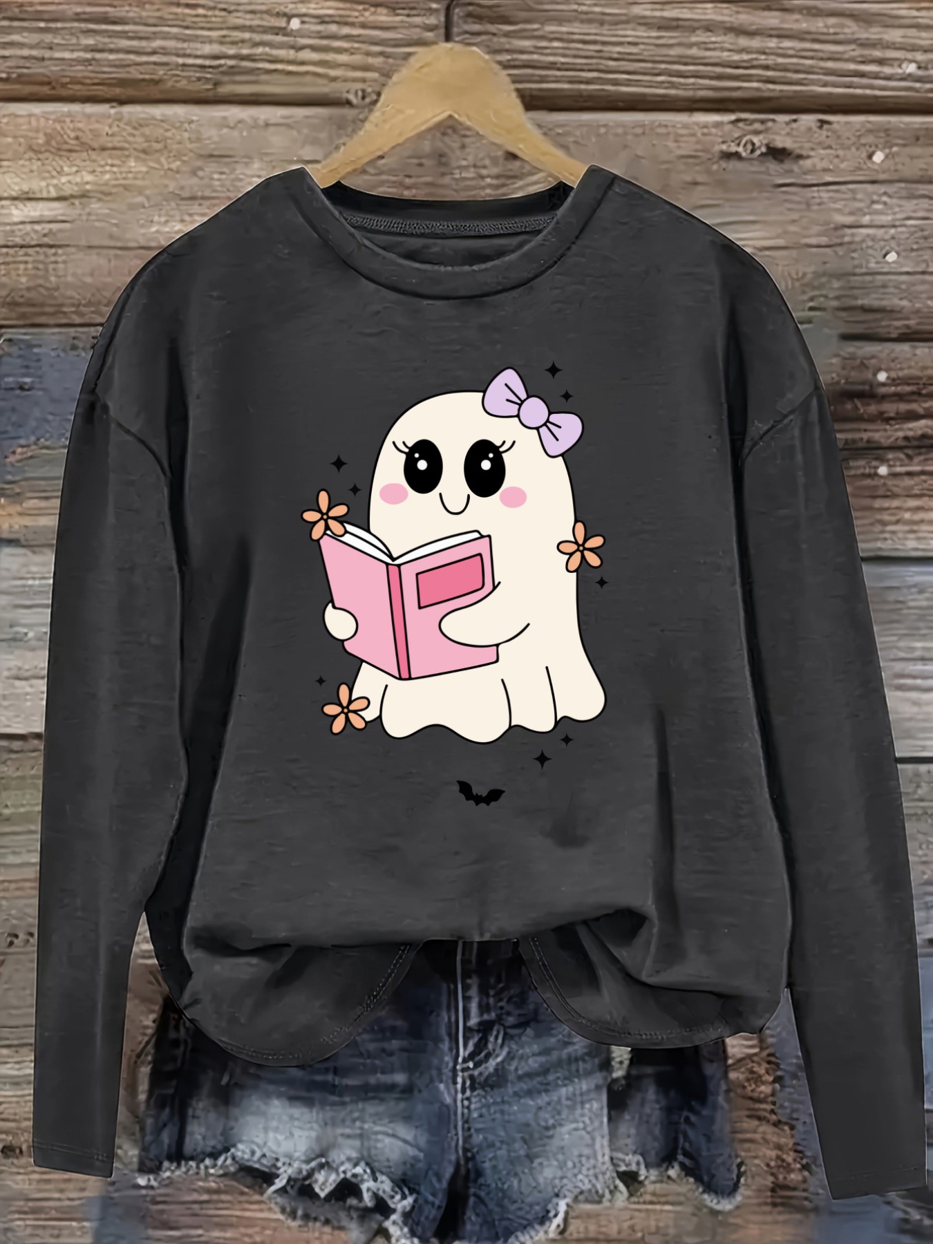 เสื้อยืดแขนยาวคอกลมลำลองสำหรับ - Winter Clothing Cute บทวิจารณ์และราคา