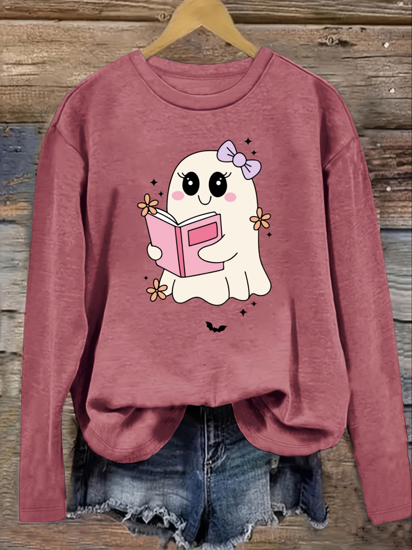 เสื้อยืดแขนยาวคอกลมลำลองสำหรับ - Winter Clothing Cute บทวิจารณ์และราคา