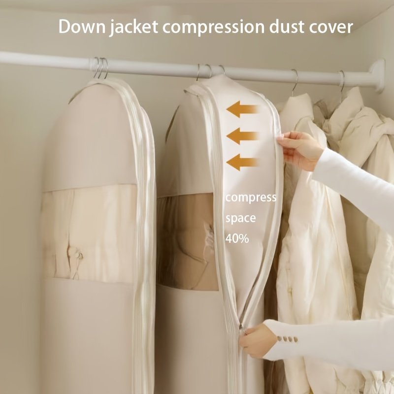 ถุงแขวนแบบบีบอัดสีเบจ ประหยัดพ - Winter Clothing Storage บทวิจารณ์และราคา